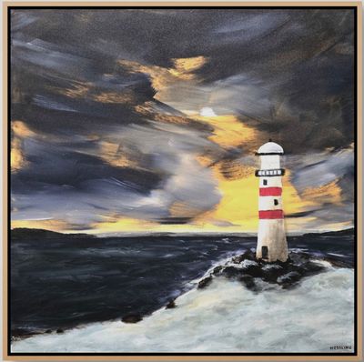 'The Lighthouse' - Painting by Kate Hessling | Featured on The East Coast Arts Trail™