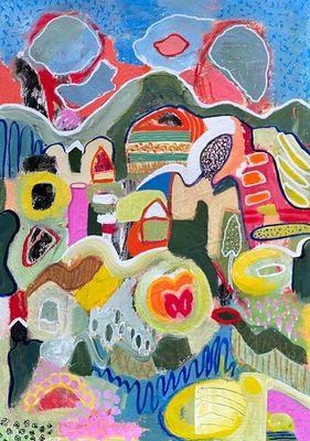 'Winds of change and interconnectedness Ii' - Painting by Marijke Lambregtse | Featured on The East Coast Arts Trail®