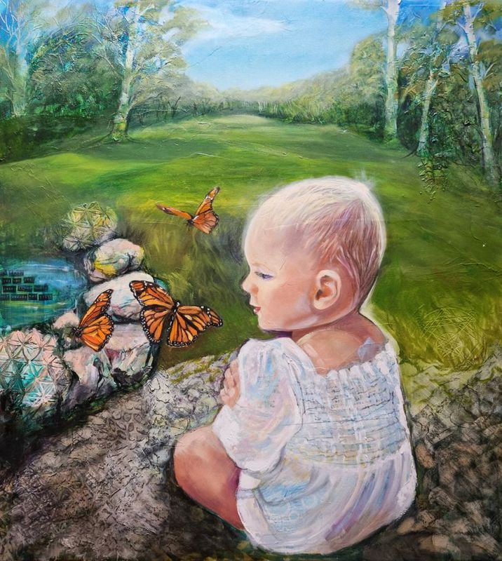 Original Mixed Media finished in Oils by Lynette Skeers from QLD - Fraser Coast | The East Coast Arts Trail®