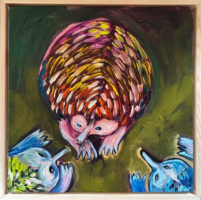 Painting artwork 'The Meeting of the Council' by Lucy Car | The East Coast Arts Trail®