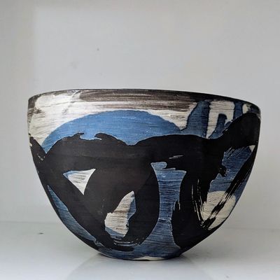 Ceramics artwork 'Clay Bowl - Blue Harmony' by The Creative Pilgrim | The East Coast Arts Trail®