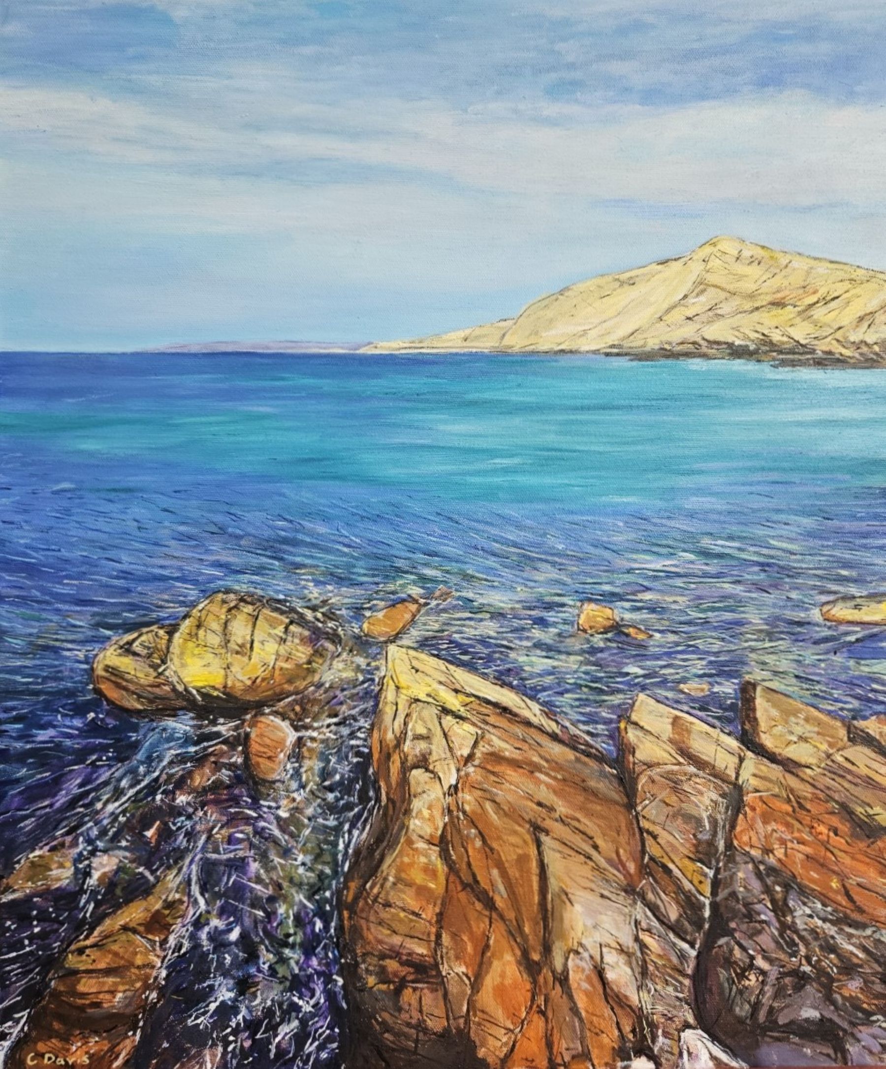 'Sunlit Second Valley' - Painting by ChristineDavisArt | Featured on The East Coast Arts Trail®