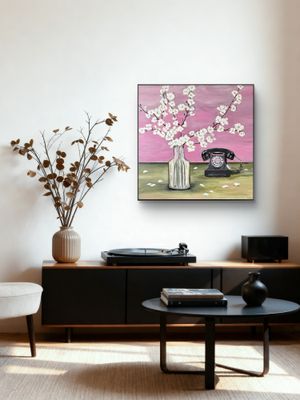 'The Call that Never Came' - Painting - Still Life by Bron Raponi Art | Featured on The East Coast Arts Trail®