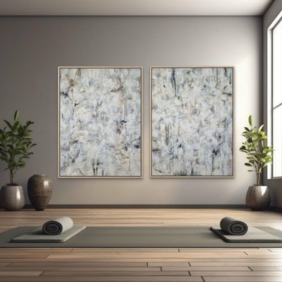 'Soft Echo Diptych' - Painting by Tania FitzGerald | Featured on The East Coast Arts Trail®