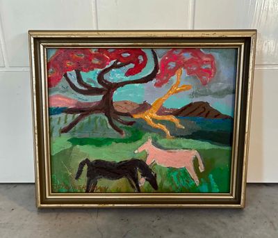 Acrylic and crayon on board with frame by Jennifer Mary, NSW - Mid North Coast | Displayed on The East Coast Arts Trail®