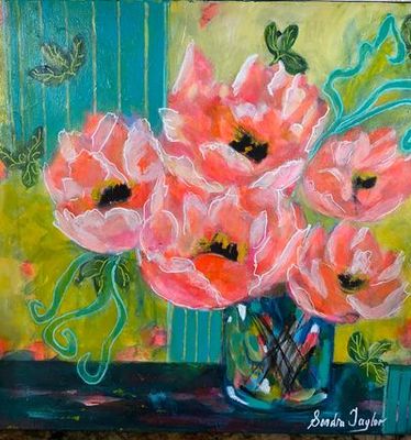 Mixed Media artwork 'Sun-drenched blooms ' by Sondradawn | The East Coast Arts Trail®