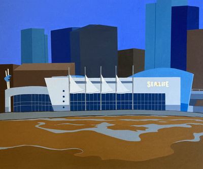 Painting artwork 'Melbourne Aquarium' by Marian Quigley | The East Coast Arts Trail®