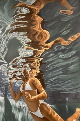 Painting - Figurative artwork 'Edge of Light' by Amanda Cameron | The East Coast Arts Trail®