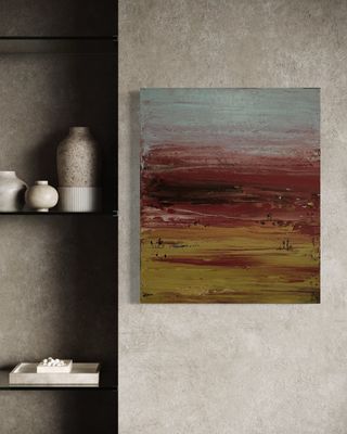 Painting - Abstract artwork 'Across Country' by Nichola Roberts | The East Coast Arts Trail®
