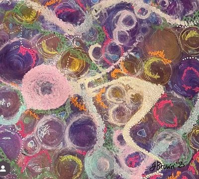 Painting artwork 'Rainbow Cloud' by Janice Brown | The East Coast Arts Trail®