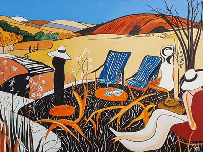 'Countryside Garden Party' - Painting by Paul Crowe | Featured on The East Coast Arts Trail™
