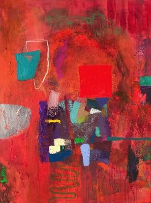 Acrylics and oil pastels on canvas by Ian Burgess Art, NSW - Newcastle | Displayed on The East Coast Arts Trail™