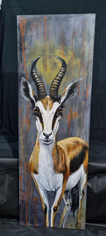 Painting - Animals & Wildlife artwork 'Springbok' by mid.night.sage | The East Coast Arts Trail®
