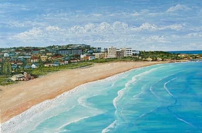Painting - Coastal artwork 'Freshwater Beach ' by Jennie Jones Artwork | The East Coast Arts Trail®