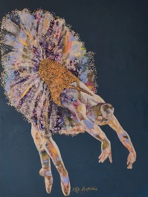 Original Acrylic paint, texture paste, rice paper on canvas by kellybatsiokis from QLD - Brisbane | The East Coast Arts Trail