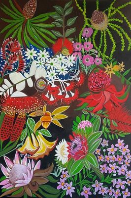 'Australian native plants' - Painting by m.o.i.r.a.r.t. | Featured on The East Coast Arts Trail®