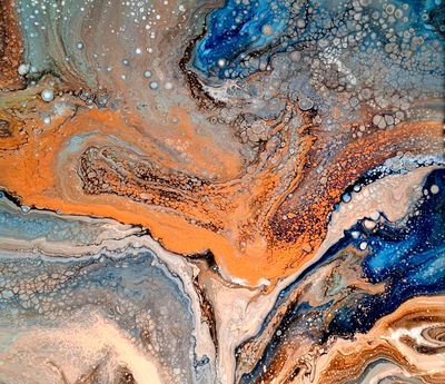 Painting - Acrylic artwork 'The Sea Leaves It's Mark"' by Robyn Mannes | The East Coast Arts Trail®