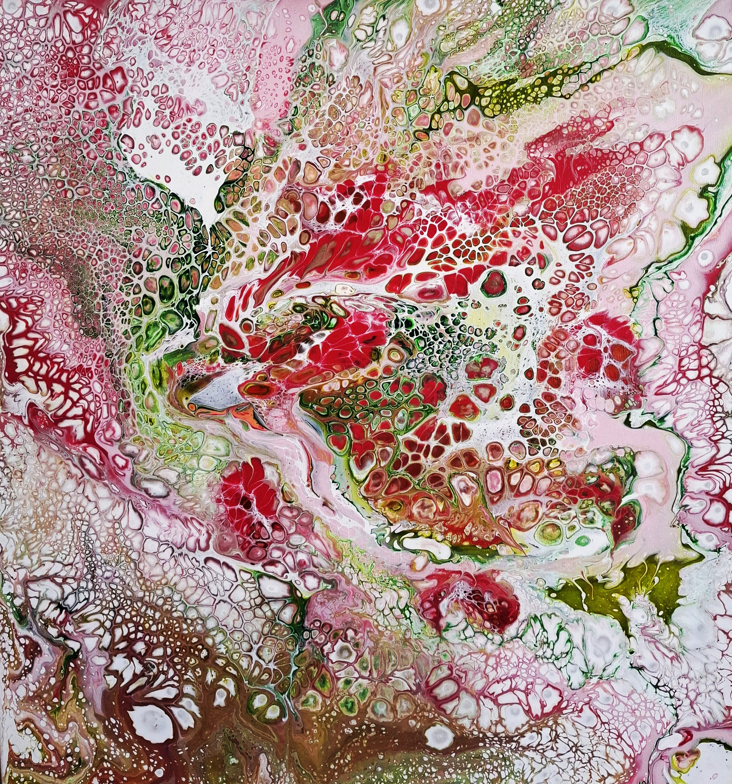 Painting - Abstract artwork 'Japanese Stroll Garden' by Robyn Mannes | The East Coast Arts Trail®