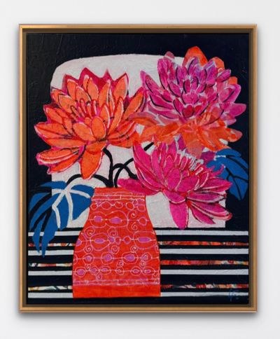 acrylic. collage and mixed media on canvas by Lindy Farley, NSW - Riverina | Displayed on The East Coast Arts Trail®
