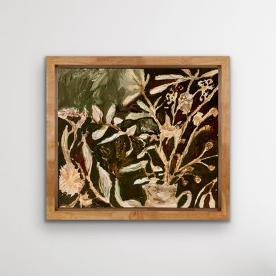Painting artwork 'Vase of leaves' by Carla van Laar | The East Coast Arts Trail™