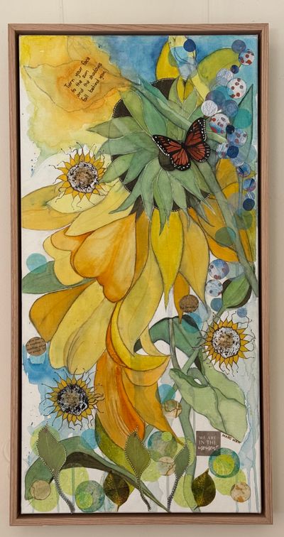 Original Watercolour, acrylic ink and collage by Marg Watt from QLD - Sunshine Coast | The East Coast Arts Trail®