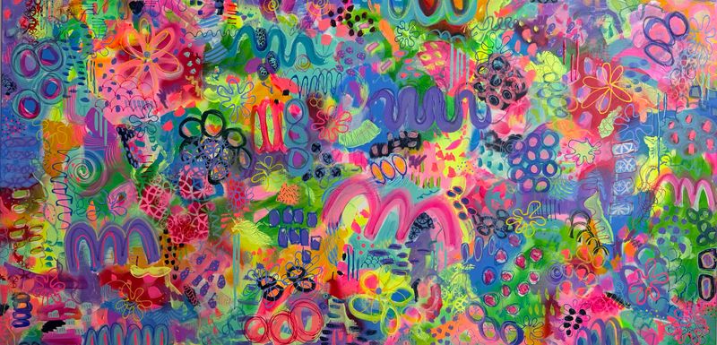 Painting - Abstract artwork 'Not Worth Hiding' by Lindy Farley | The East Coast Arts Trail®