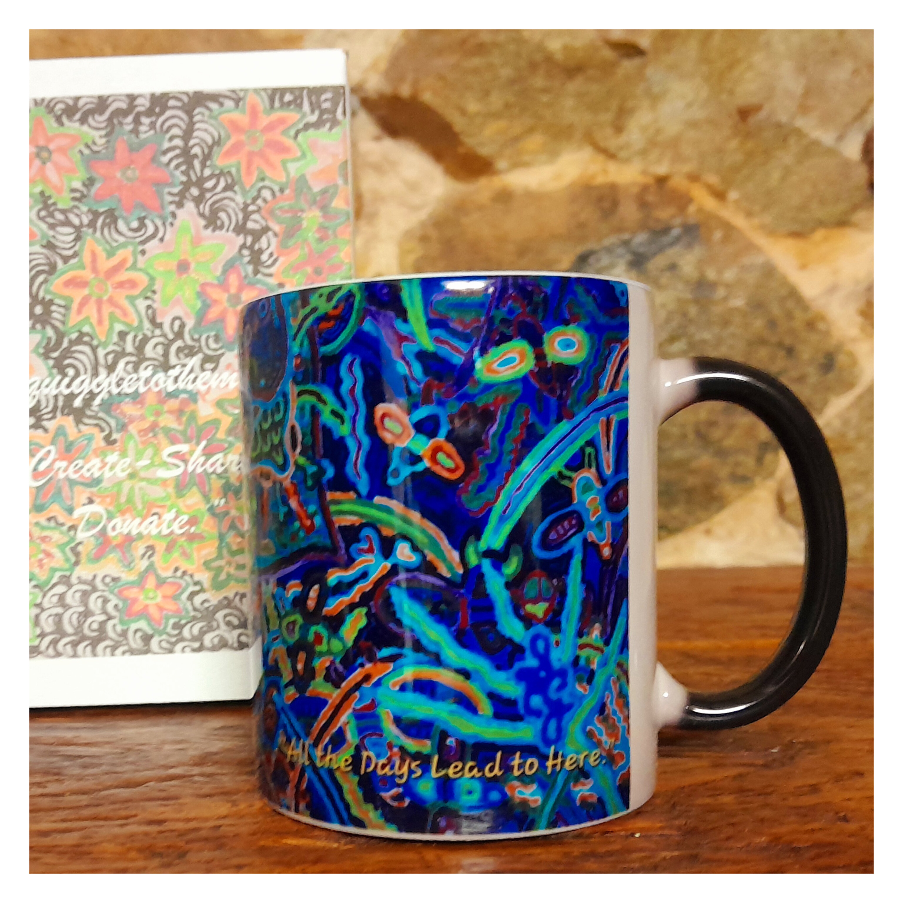 '"All the Days Lead to Here." Christmas Ceremic Magic Mug.' - Ceramics by Paulette Girle | Featured on The East Coast Arts Tr
