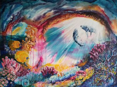 Texture, Watercolour and Acrylic on Canvas by All Heart by Sonia Farrell, QLD - Gold Coast | Displayed on The East Coast Arts