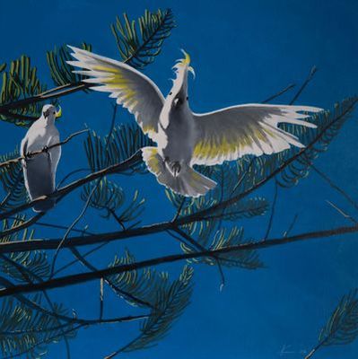 'Norfolk Pines Manly' - Painting - Acrylic by baileycreative | Featured on The East Coast Arts Trail®