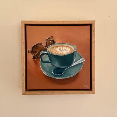 'Coffee and sunshine' - Painting - Still Life by Pia Reynolds Art | Featured on The East Coast Arts Trail®