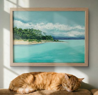 'Island Serenity ' - Painting - Landscape by Fiona Thorning | Featured on The East Coast Arts Trail®