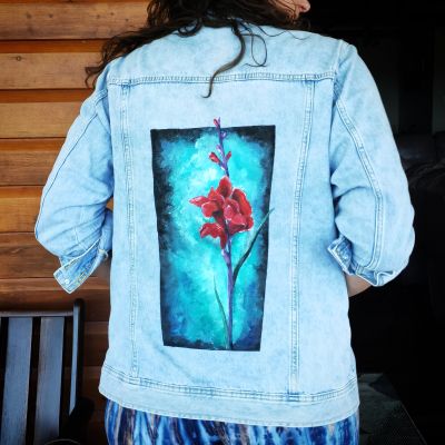Original Acrylic on Denim by La licuala from QLD - Cairns | The East Coast Arts Trail™