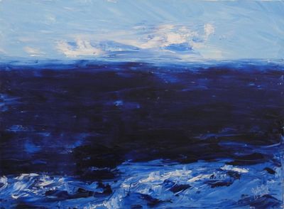 Painting - Abstract artwork 'The Wild Seas - Abstract' by Jules | The East Coast Arts Trail®