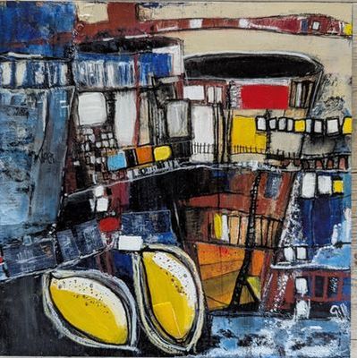 Painting artwork 'Lemon for the Fish' by The Creative Pilgrim | The East Coast Arts Trail™
