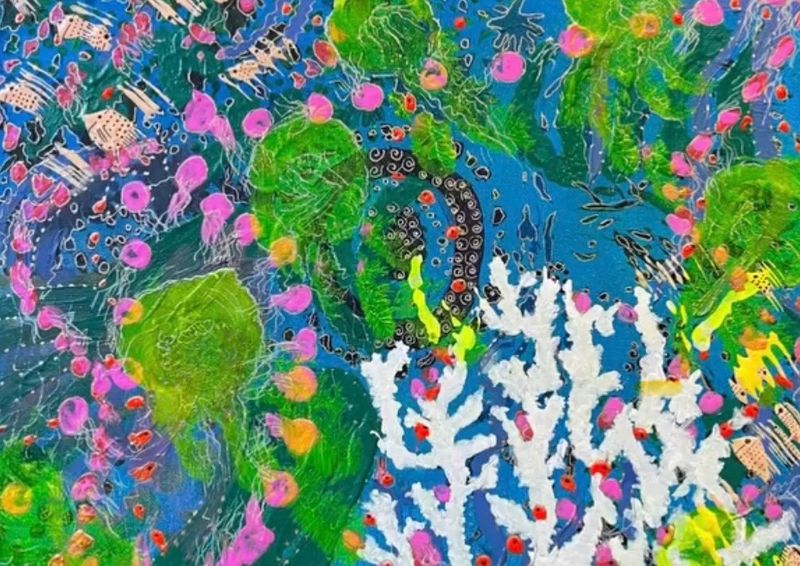 'Reef Life' - Painting by Janice Brown | Featured on The East Coast Arts Trail®