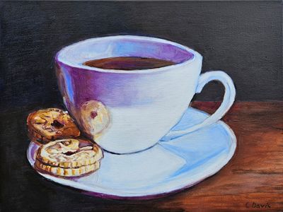 Painting artwork 'Afternoon tea' by ChristineDavisArt | The East Coast Arts Trail®