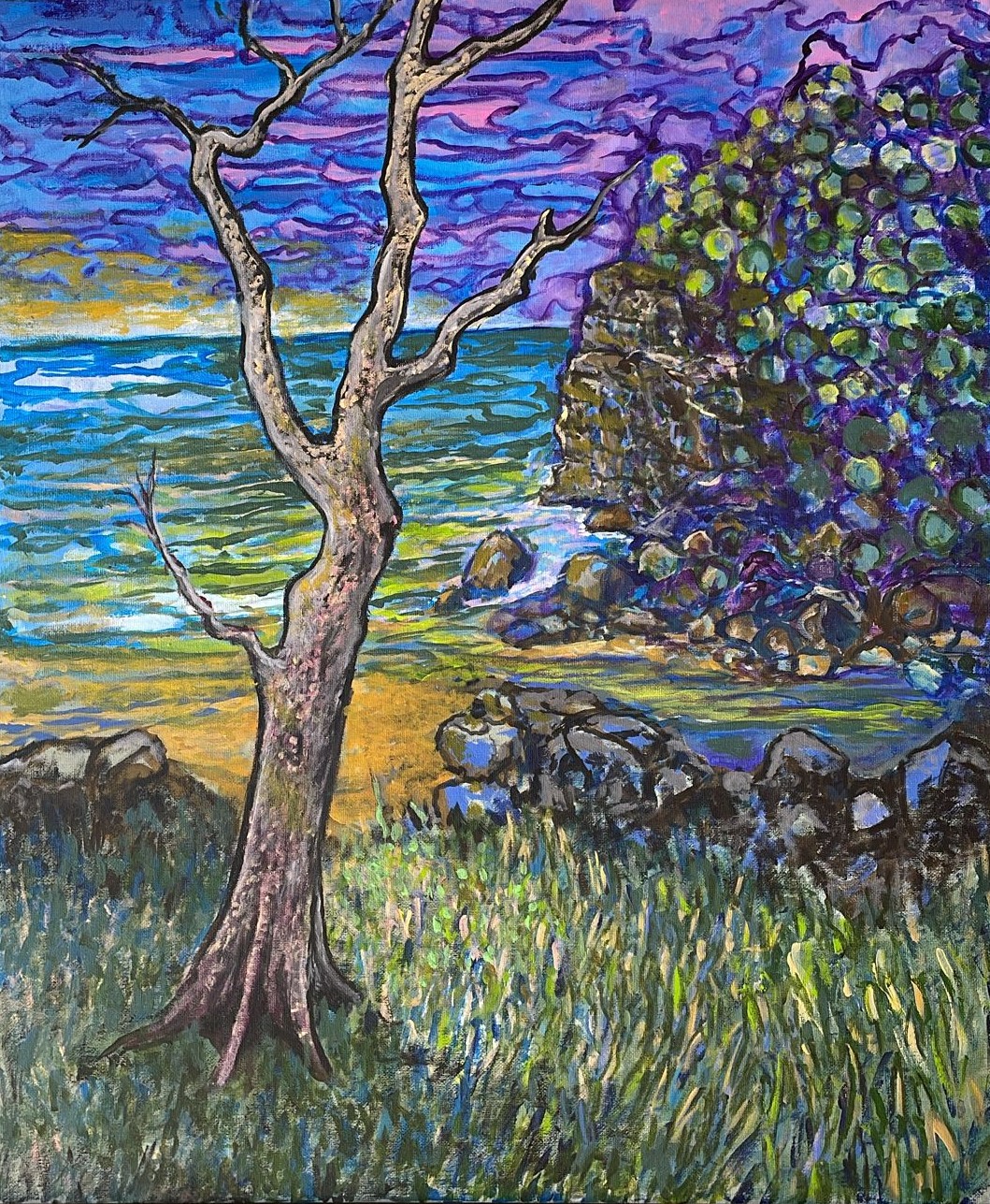 Painting - Acrylic artwork 'First Light' by John Andrews | The East Coast Arts Trail®