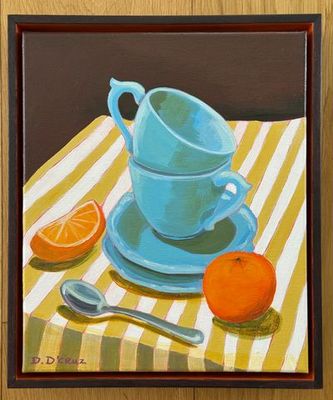 Painting artwork 'Time for one more cup' by DaniellaDCruz  | The East Coast Arts Trail™