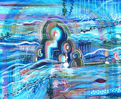Acrylic on canvas. Varnished with an archival semi gloss. by Maria Oakley, TAS - Hobart | Displayed on The East Coast Arts Tr