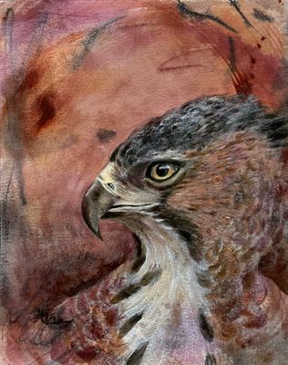 Painting - Animals & Wildlife artwork 'Waiting' by Philippa Gillett | The East Coast Arts Trail®