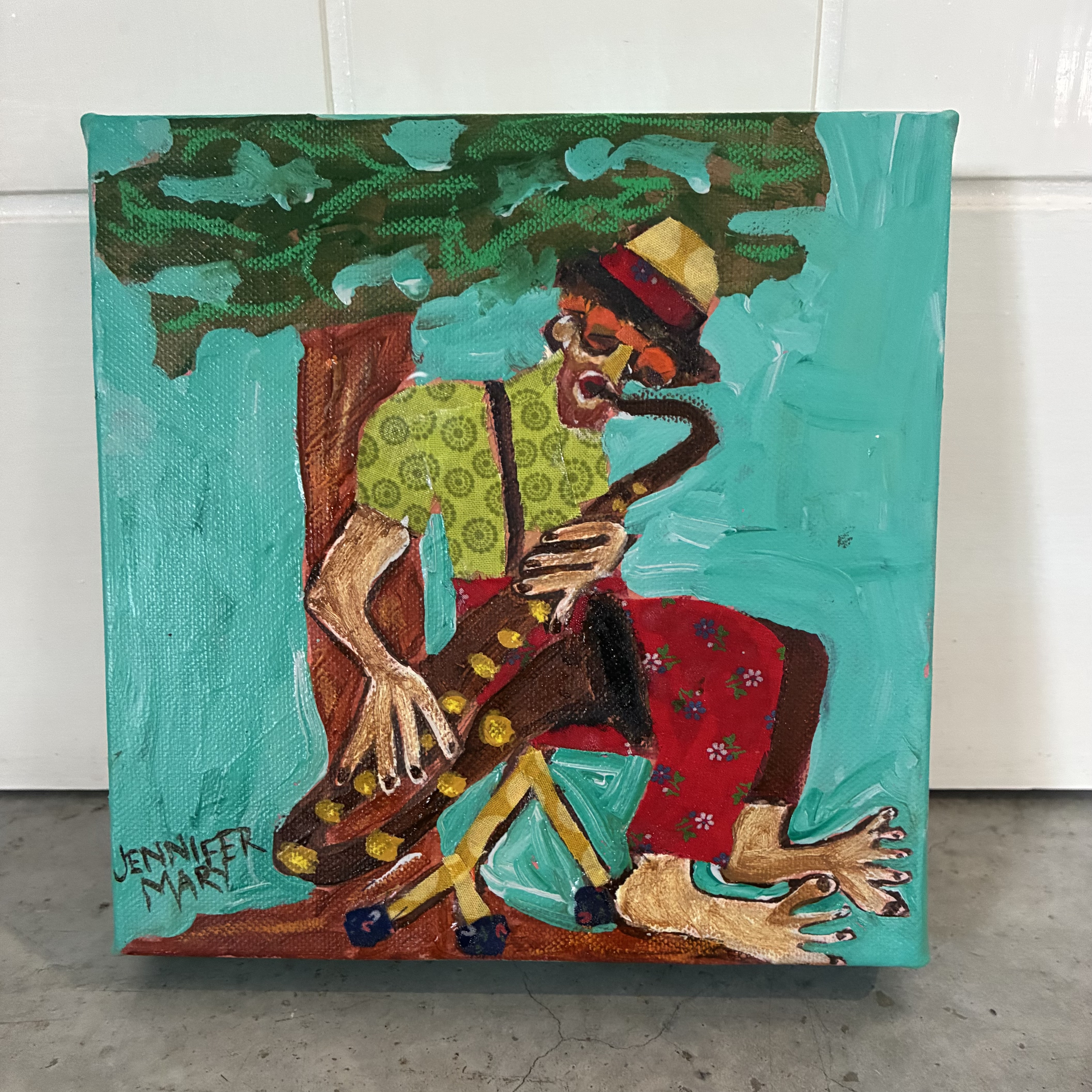 'Sax Man' - Painting by Jennifer Mary | Featured on The East Coast Arts Trail®