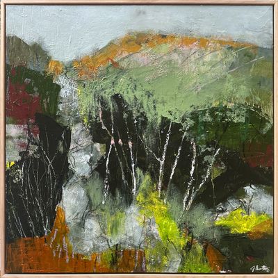 Original Acrylic paint with drawing on a cradled panel And framed in hardwood float frame by Jennifer Baxter from VIC - Great