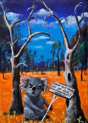 Original Acrylic on Canvas Paper Unframed by Vikadafoxart from SA - Fleurieu Peninsula | The East Coast Arts Trail®