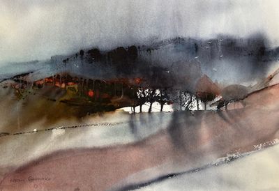 Painting artwork 'As the Storm Drifts on' by karengemmingartwork | The East Coast Arts Trail®