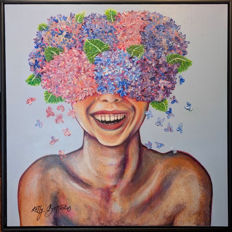 'Blossom Of Joy' - Mixed Media by kellybatsiokis | Featured on The East Coast Arts Trail™