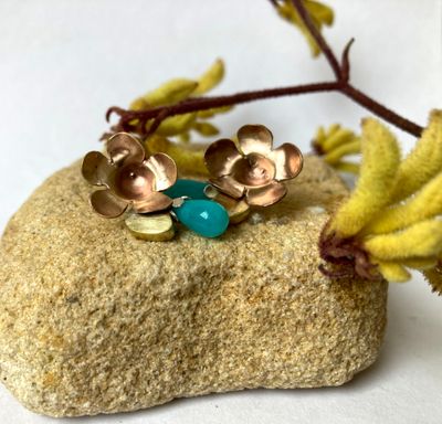 'Leptospermum stud earrings ' - Jewellery by rh jewellery  | Featured on The East Coast Arts Trail™