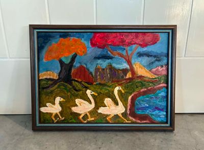 Painting - Acrylic artwork 'The Daily Stroll' by Jennifer Mary | The East Coast Arts Trail®