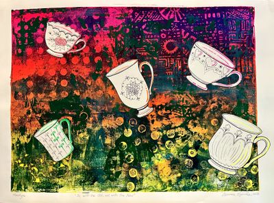Mixed Media artwork 'In with the old, out with the new ' by Shannon Melville | The East Coast Arts Trail®