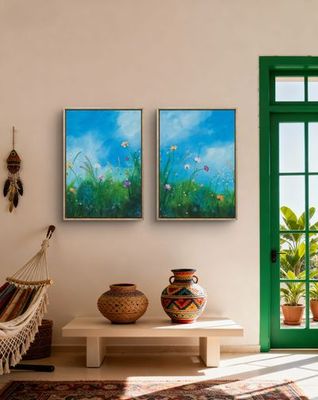 Painting artwork 'The Clearing - Set' by Karyn Palmer  | The East Coast Arts Trail™