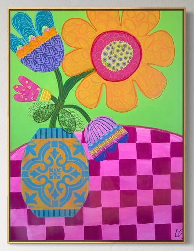 Acrylic, collage and mixed media in canvas by Lindy Farley, NSW - Riverina | Displayed on The East Coast Arts Trail®